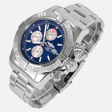 breitling super avenger blue dial bracelet|breitling avenger 2.